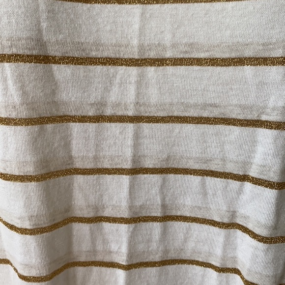 White and Gold Striped Tank - Picture 3 of 4